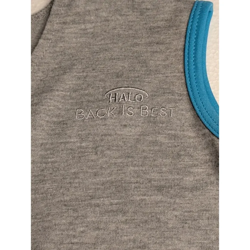 HALO Unisex Polyester Rayon SleepSack Ideal Temp Med Grey Aqua Wearable Blanket